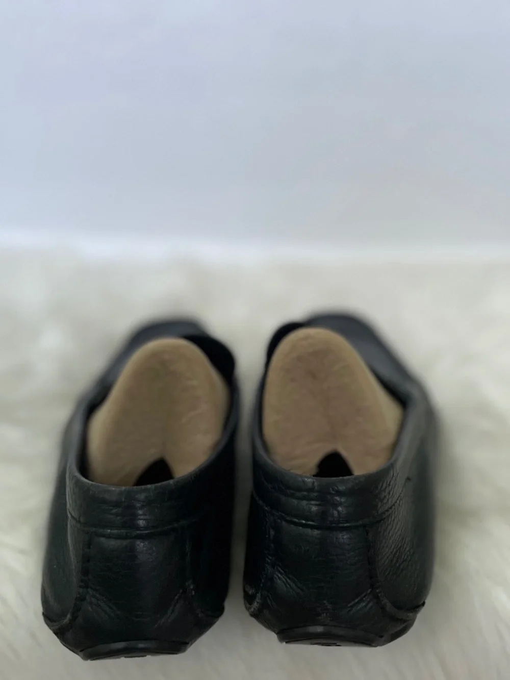 Salvatore Ferragamo Authentic Mens Black Leather Loafer Shoes Size 9 EE